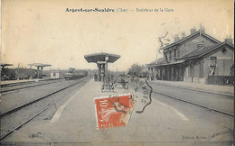 18 Cher - CPA - ARGENT Sur Sauldre - Intérieur De La Gare - - Argent-sur-Sauldre