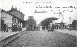 18 Cher - CPA - ARGENT- Intérieur De La Gare - En Berry - Argent-sur-Sauldre