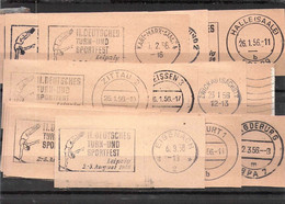DDR - Ca 19 ROLLENSTEMPEL II. TURN- UND SPORTFEST LEIPZIG 1956 / ZO 137 - Frankeermachines (EMA)