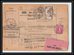 25036 Bulletin D'expédition France Colis Postaux Fiscal Haut Rhin - 1927 Metz N°260a Mont St Michel Alsace-Lorraine - Lettres & Documents