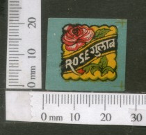 India Vintage Trade Label Gulab Rose Water Label Flower # 1739 - Etiquettes