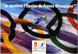 REF13.037  JE SOUTIENS L'EQUIPE DE FRANCE DES JEUX OLYMPIQUES ALBERVILLE 1992 - Albertville