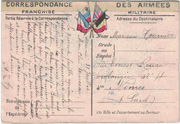 Guerre 14-18 - Franchise - Carte Postale Correspondance Des Armées Militaire - Cartes Du Front - 31 Juillet - WW I