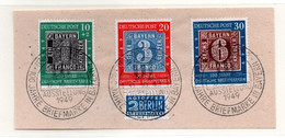 Bund 1949 Satz 113/15 Deutsche Briefmarken Auf Briefstuck Mit Ausstellungsstempel - Gebraucht