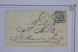 AT3 ALSACE  BELLE LETTRE  1871 MUHLOUSE POUR ST MAURICE FRANCE+ ++  AFFRANCH. INTERESSANT - Autres & Non Classés