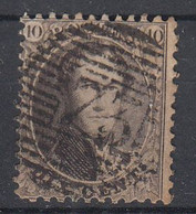 BELGIË - OBP - 1863 - Nr 14A (T/D 12 1/2 : 13 1/2) - (P 73) - Postmarks - Lines: Perceptions