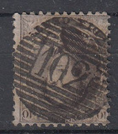 BELGIË - OBP - 1863 - Nr 14A (T/D 12 1/2 : 13 1/2) - (P 102) - + Coba 3.00 € - Postmarks - Lines: Perceptions