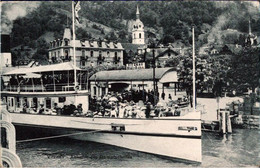 ! Alte Ansichtskarte Vitznau, Dampfer, Schiff, Schweiz, 1909 - Vitznau