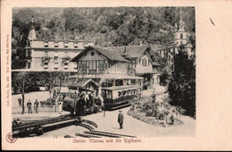 ! Alte Ansichtskarte Vitznau, Rigibahn, Station, Bahnhof, Schweiz - Treinen