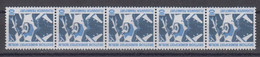 Berlin  798 R I , 5er-Streifen , Xx  (Q 100) - Rolstempels