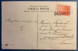 Carte Postale De Buenos Ayres Pour Paris Avec N°182 5c Rouge Obl Griffe PAQUEBOT TTB - Cartas & Documentos
