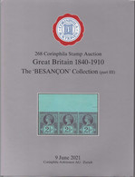 CORINPHILA -268 JUNE 2021 GB/UK The BESANCON Coll PART III -123 Pages SEE INDEX SHIP 3€ OUTSIDE FRANCE - Catalogues For Auction Houses