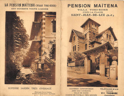 64-SAINT-JEAN-DE-LUZ- PENSION MAÏTENA - VILLA TOKI-EDER- DOUBLE CARTE - Saint Jean De Luz