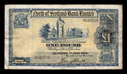 Escocia Scotland 1 Pound North Of Scotland Bank 1938 Pick S644 BC F - 1 Pond