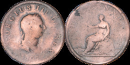 Grande-Bretagne - 1807 - 1/2 Penny - Georgius III - 02-059 - B. 1/2 Penny