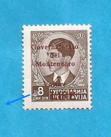 1942  ITALIA OCCUPAZIONE MONTENEGRO CRNA GORA OVERPRINT ROUGE NEVER  HINGED - Montenegro