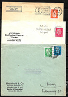 Germany Reich - 3 Covers With Perfins Perfin Perfore - 3 Briefe Deutsches Reich Lochung - Other