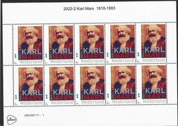 Nederland  2022-1  Karl Marx VEL-SHEETLET   Postfris/mnh/neuf - Ungebraucht