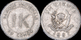 Congo - 1967 - 1 Likuta - Aluminium - 02-065 - Congo (Republic 1960)