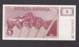 5 TOLAR TOLARJEV 1990  SLOVENSKI BONI - Slovenia