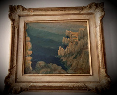 "Landscape Capri Punta Migliara" 1952 Signed G. Pinto Olio Oil - Huile - Olii