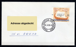 Greece Griechenland ATM 20 / Ship Boat / 2002 Euro Issue / 0,57 On Cover 11.V.09 / Frama Etiquetas Automatenmarken Kiosk - Viñetas De Franqueo [ATM]