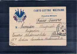 France. Carte Lettre. Drapeau. 1915 - Guerra De 1914-18