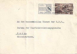 Lokaler Brief  Bern  (Flagge: 750 Jahre Bern)        1941 - Brieven En Documenten