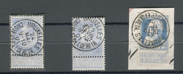 BELGIQUE - LOT DE 3 TIMBRES FINE ET GROSSE BARBE SIMPLE CERCLE BRUXELLE CAISSE D'EP. ET DE RETR. - 1905 Breiter Bart