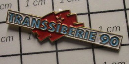 613G Pin's Pins / Beau Et Rare / THEME : AUTOMOBILES / RALLYE ? TRANSSIBERIE 90 - Rallye