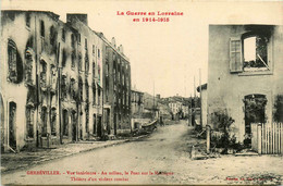 Gerbéviller * Rue Et Vue Intérieure * Au Milieu , Le Pont Sur La Mortagne * Bombardement Ww1 War * Cachet Au Dos - Gerbeviller