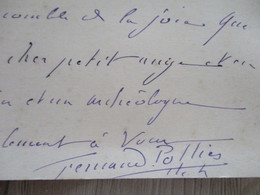 Société Archéologique De Tarn Et Garonne Billet Autographe Du Président F.Potties à Capela Delpech - Andere & Zonder Classificatie