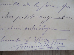 Société Archéologique De Tarn Et Garonne Billet Autographe Du Président F.Potties à Capela Delpech - Sonstige & Ohne Zuordnung