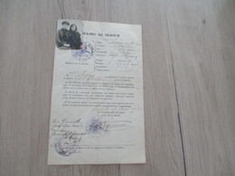 Guerre 17/18 Permis De Séjour Réfugié Belge Deprez Michaux 1916 Pour Le Havre - Documenten