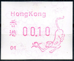 Hong Kong China ATM Stamps / 1992 / Zodiac Monkey 01 MNH Frama Nagler Klussendorf CVP Automatenmarken - Distributori