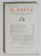 55108 Il Ponte A. XIV N. 8/9 1958 - Rivista Politica - Piero Calamandrei - Société, Politique, économie