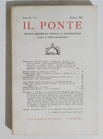 55111 Il Ponte A. XV N. 1 1959 - Rivista Politica - Piero Calamandrei - Société, Politique, économie