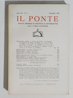 55118 Il Ponte A. XV N. 9 1959 - Rivista Politica - Piero Calamandrei - Société, Politique, économie