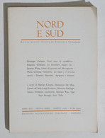 90246 NORD E SUD A.XIII N.80 1966 - Repubblica - Keynesien - Agrigento - Society, Politics & Economy