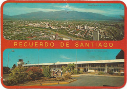 AB2709 Chile Cile - Recuerdo De Santiago - Barrio Alto - Aeropuerto Internacional / Non Viaggiata - Chili