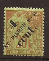 SPM - 1891/92 - N° 41 NEUF XX MH - Signé ROUMET (rare Sans Charnière) - Unused Stamps