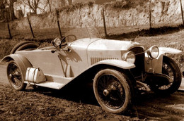 16165"PEUGEOT ENTRE 1900 ET 1940-LA PHOTO EST UNE IMPRESSION RECENTE D'UN LABORATOIRE PHOTO PROFESSIONEL-Cm. 10 X 15 - Automobili