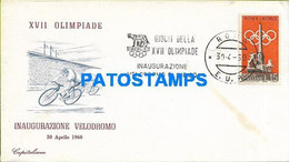 182957 ITALY ROMA COVER CANCEL XVII INAUGURATION OLYMPICS VELODROMO CYCLING YEAR 1960 NO POSTAL POSTCARD - Non Classés