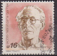 Uri Zvi Grinberg - ISRAEL - Poète Hébreu - N° 897 - 1984 - Oblitérés (sans Tabs)