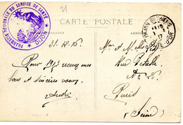 1917.CP.FM. "PHARMACIE REGIONALE DU SERVICE DE SANTE". DIJON (COTE D'OR) - Guerra Del 1914-18