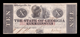 Estados Unidos The State Of Georgia 10 Dollars 1862 Pick S853 SC- AUNC - Georgia