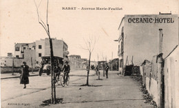 MAGHREB,AFRIQUE,AFRICA,MAROC,MOROCCO,RABAT,1920,RARE,OCEANIC HOTEL,CYCLISTE - Rabat