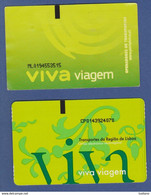 Lot 2 Tickets SUBWAY METRO TRAM BUS TICKET Bilhete LISBOA LISBON PORTUGAL - Europa