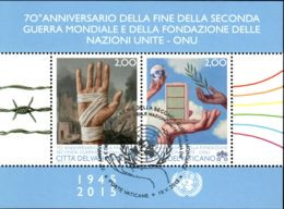 Vatican 2015 Mi# Block 48 Used - World War II And The UN - Usados