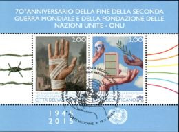 Vatican 2015 Mi# Block 48 Used - World War II And The UN - Usati